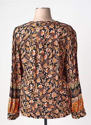 Chemisier imprimé fantaisie manches longues marron FRED SABATIER femme