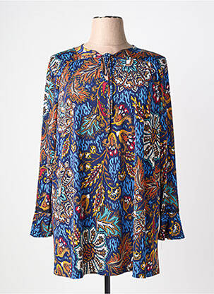 Top stretch manches longues bleu KYZAA femme