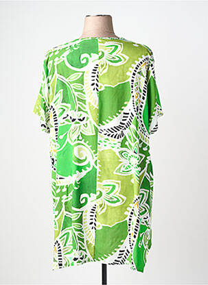 Tunique manches courtes coupe fluide vert KYZAA femme