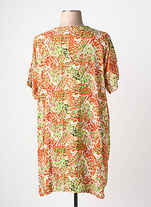 Tunique manches courtes coupe fluide orange KYZAA femme
