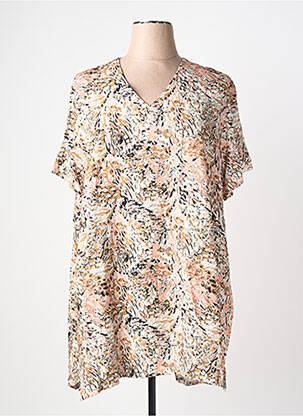 Tunique manches courtes coupe fluide beige KYZAA femme