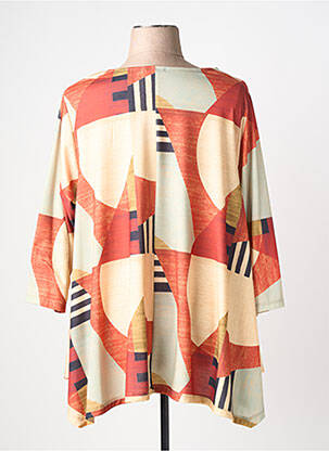 Tunique manches longues imprimé fantaisie orange KYZAA femme