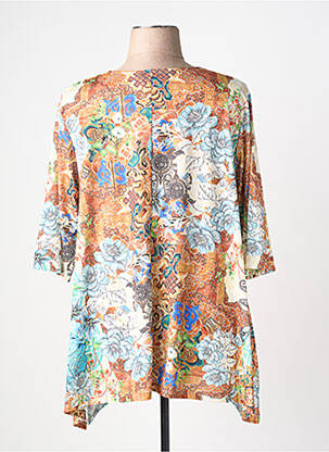 Top stretch manches 3/4 orange KYZAA femme