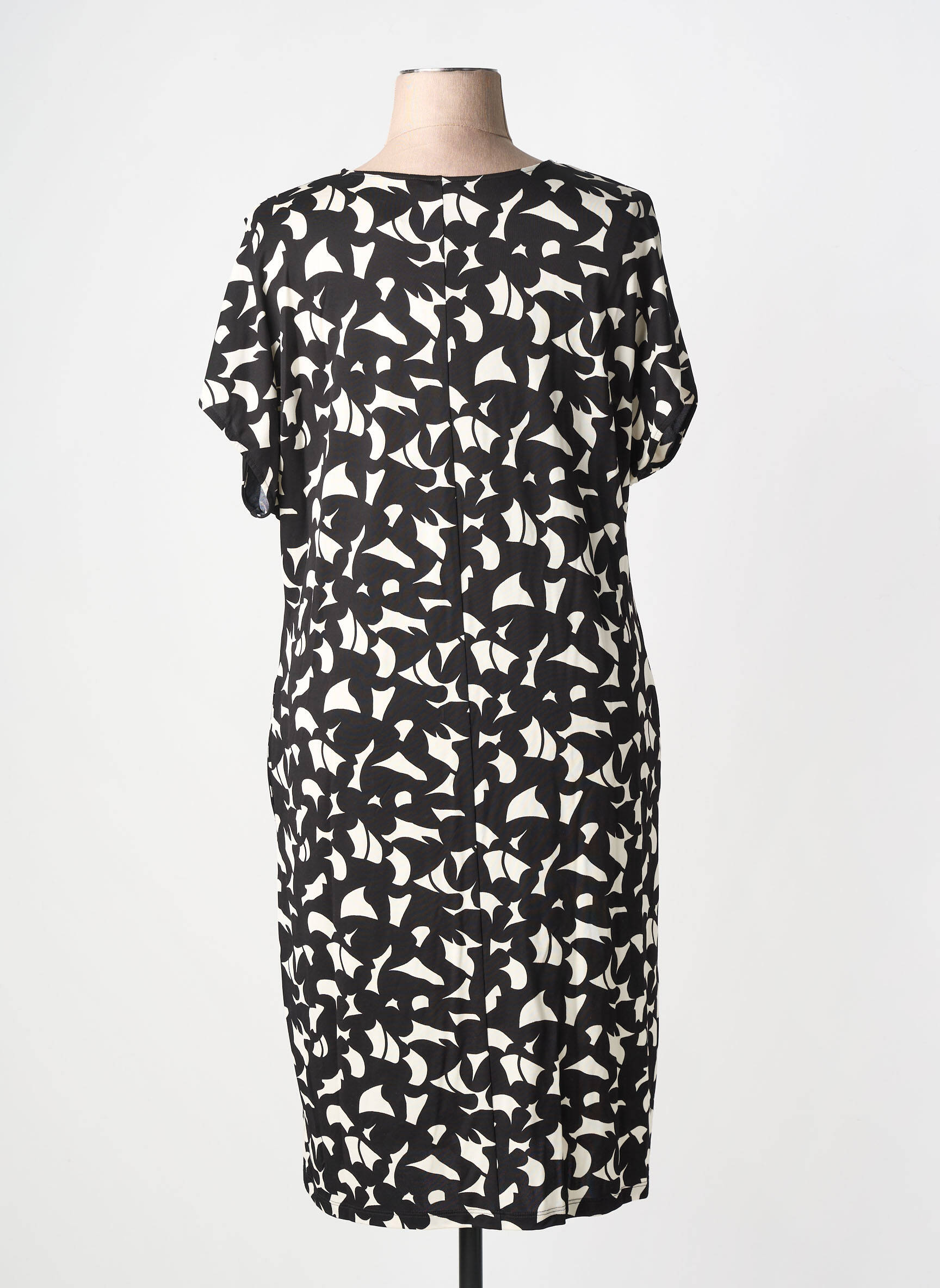 Robe mi-longue manches courtes manches courtes noir LUISA VIOLA femme