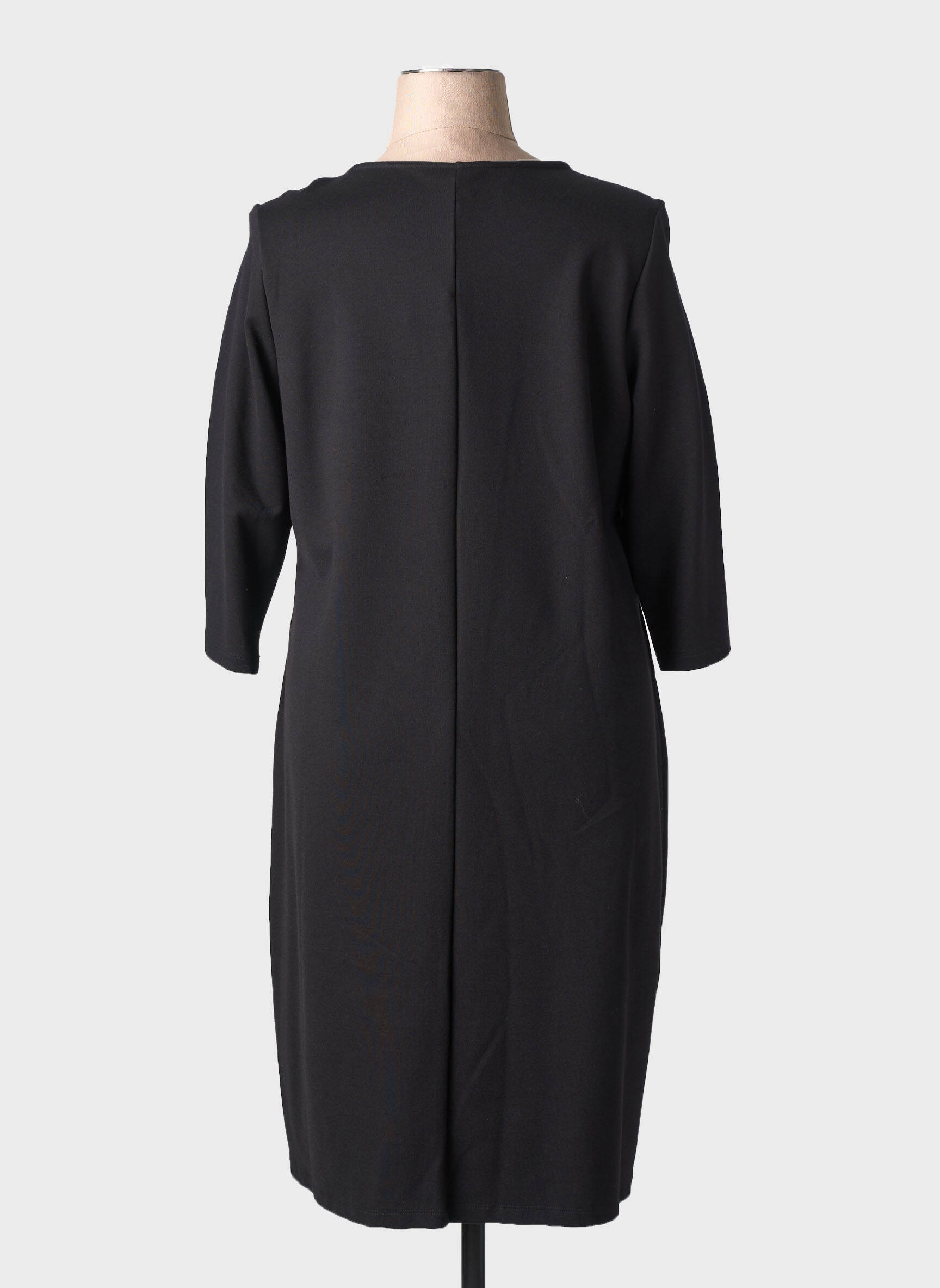 Robe mi-longue manches 3/4 manches 3/4 noir YOEK femme