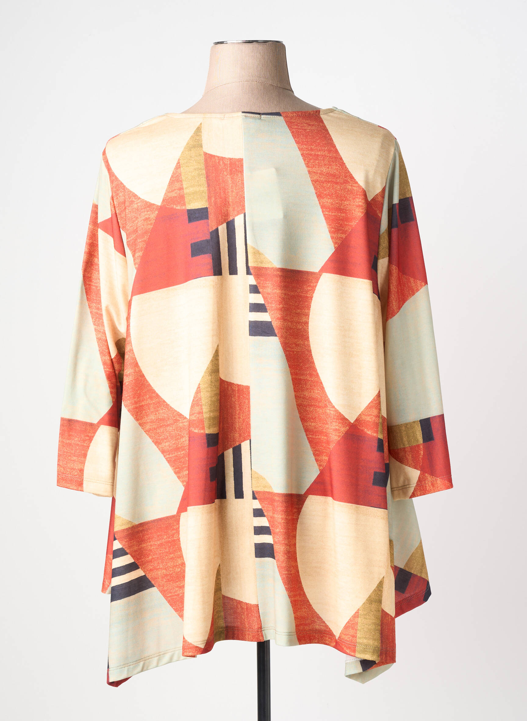 Tunique manches longues imprimé fantaisie orange KYZAA femme