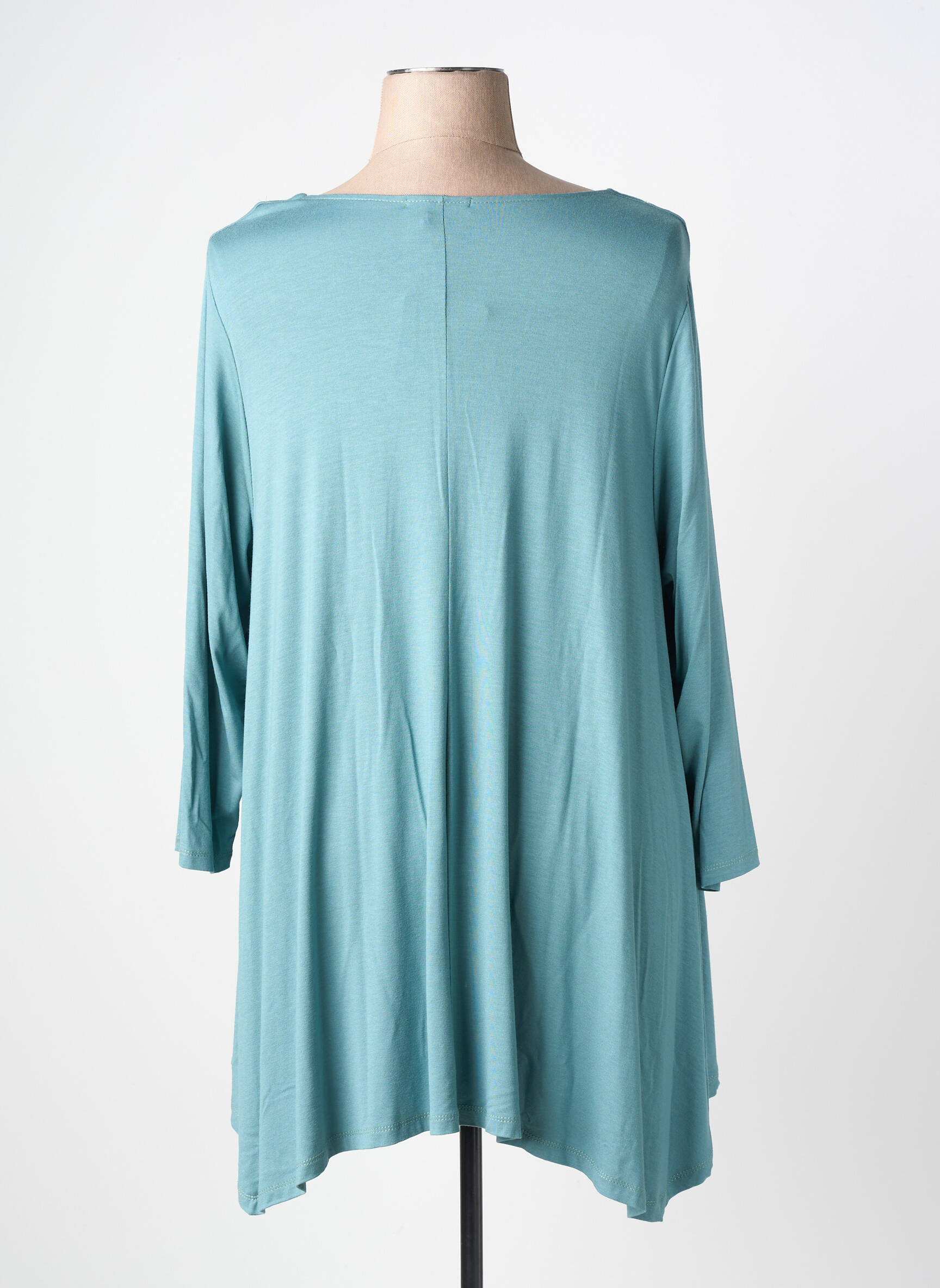 Tunique manches longues col v bleu KYZAA femme