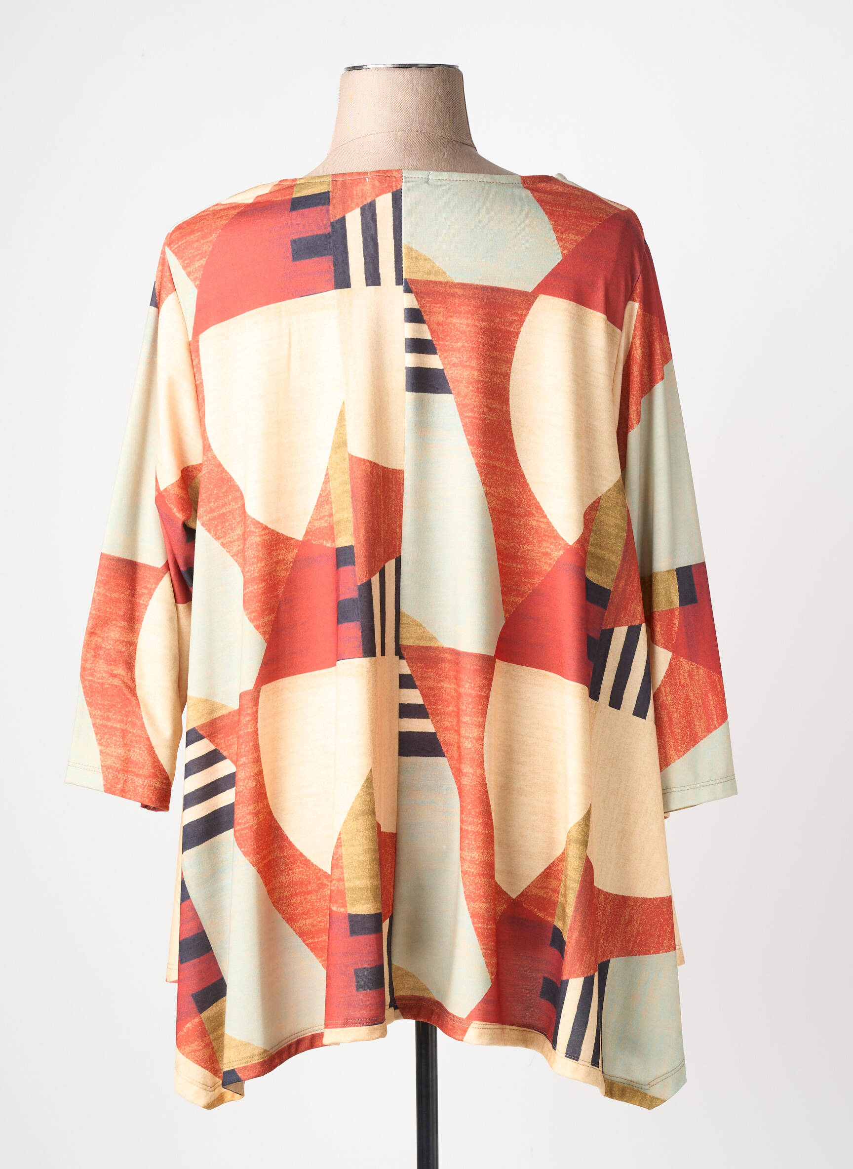 Tunique manches longues imprimé fantaisie orange KYZAA femme