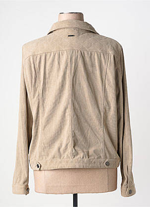 Veste casual poignets boutonnés avec fente beige FRED SABATIER femme