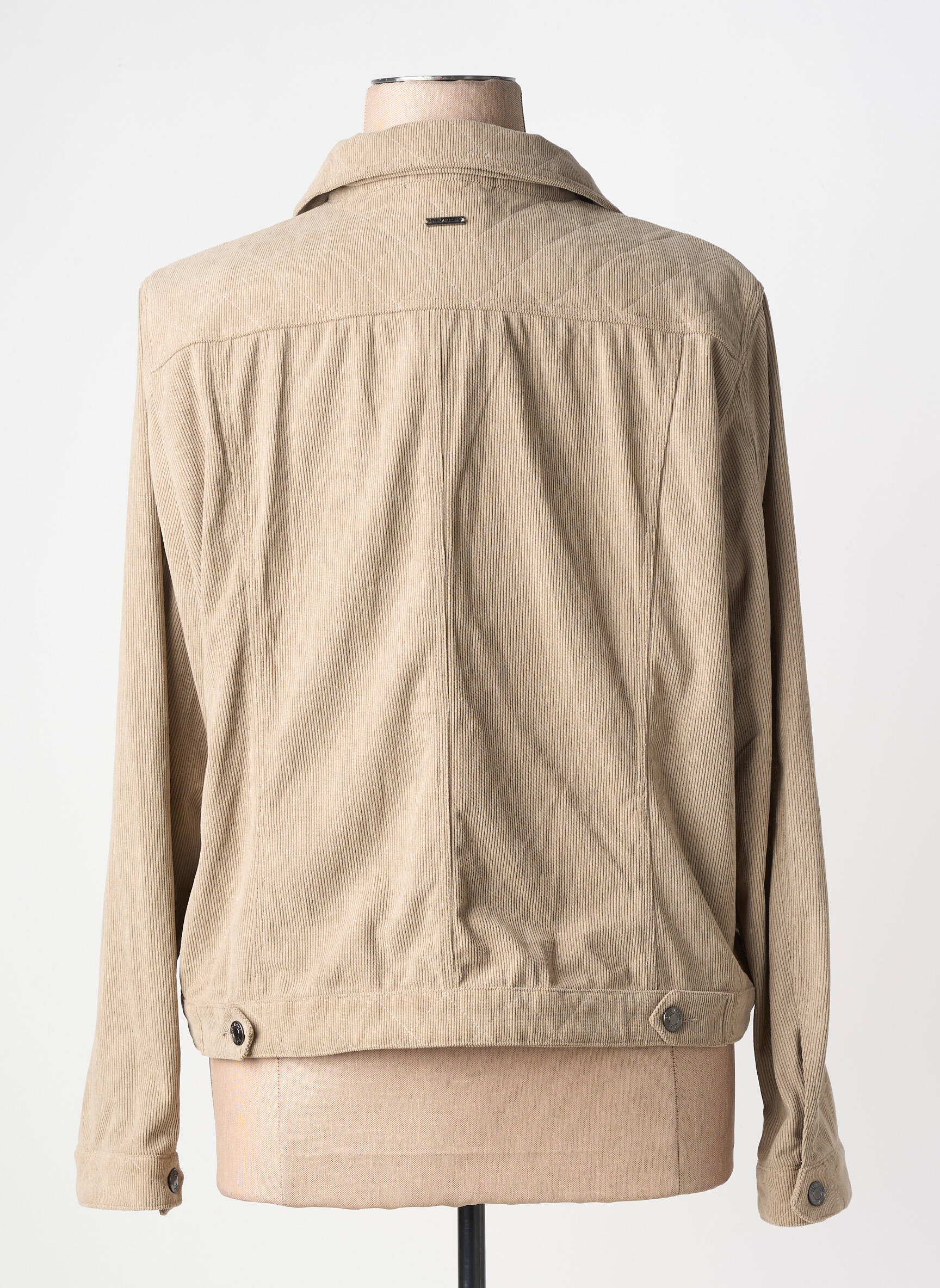 Veste casual poignets boutonnés avec fente beige FRED SABATIER femme