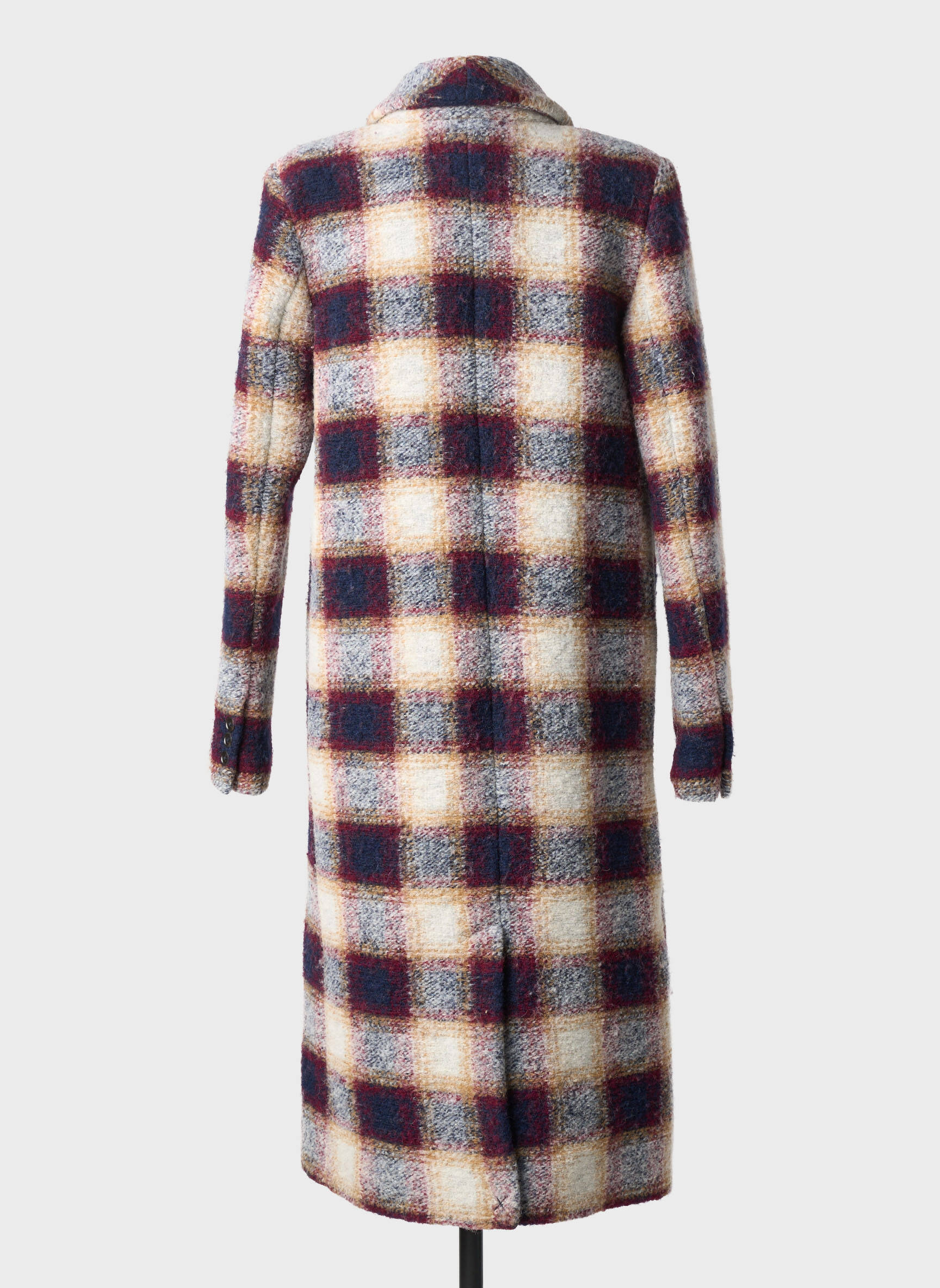 Manteau long coupe droite sans capuche violet MKT STUDIO femme