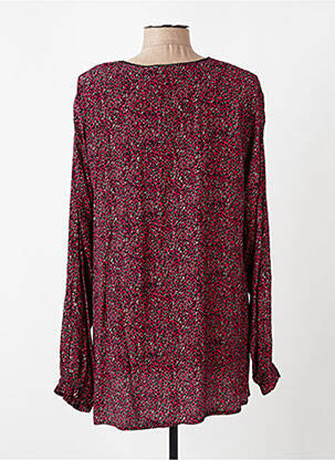 Blouse imprimé fantaisie manches longues rouge CISO femme