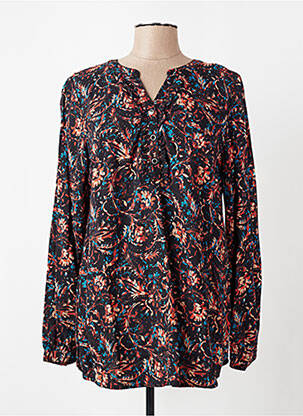 Blouse tissage popeline manches longues noir CISO femme