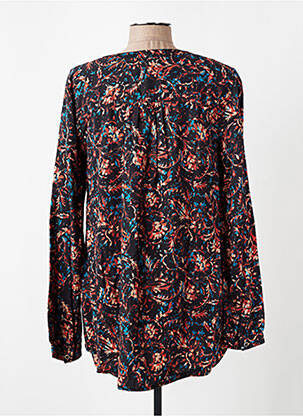 Blouse tissage popeline manches longues noir CISO femme