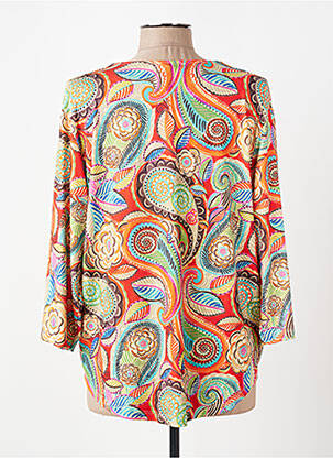 Blouse manches 3/4 manches 3/4 orange KYZAA femme