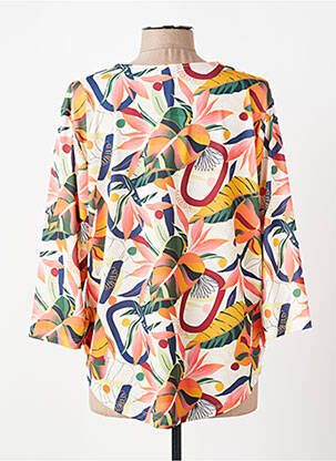 Blouse imprimé fleurs manches 3/4 jaune KYZAA femme