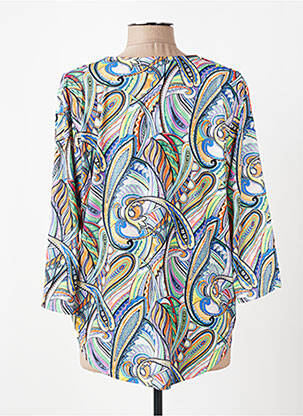 Blouse manches 3/4 manches 3/4 bleu KYZAA femme