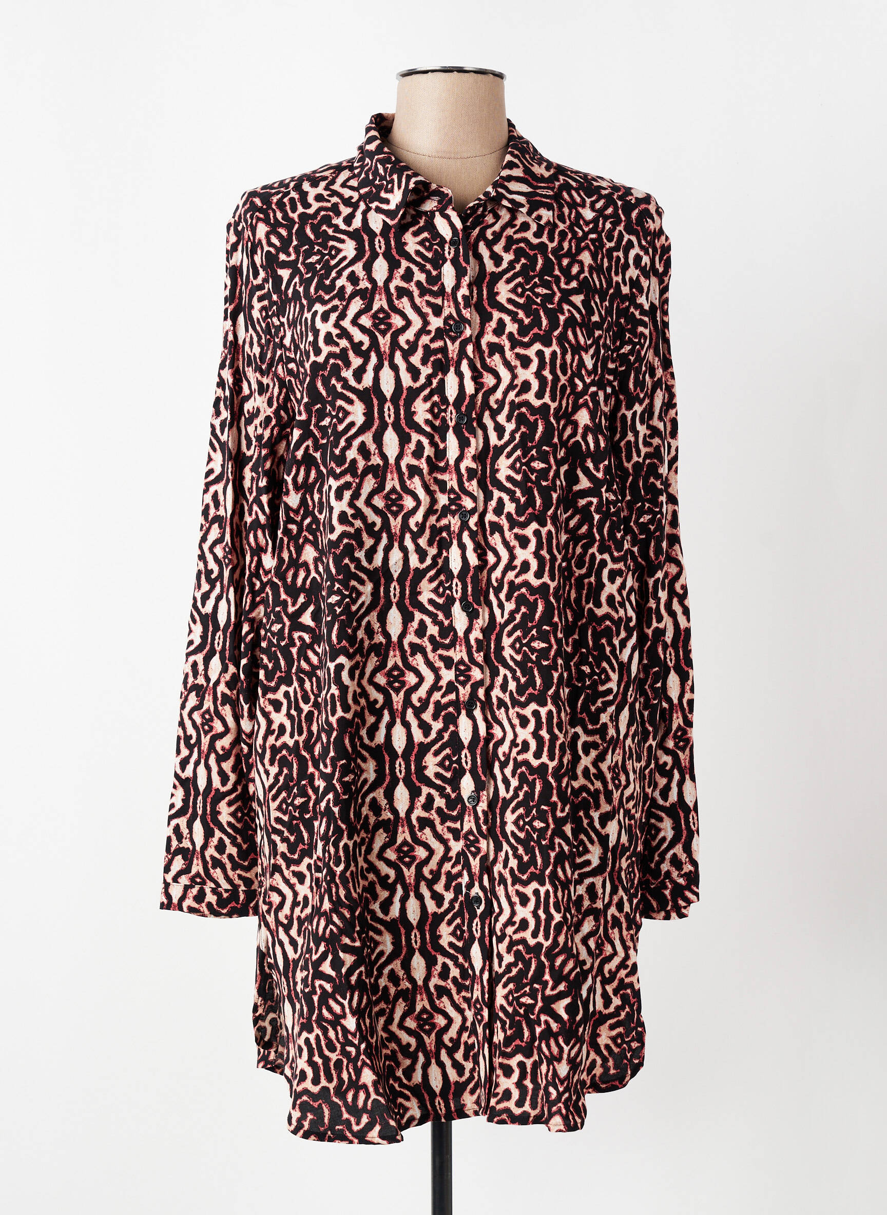 Robe courte manches longues manches longues noir CISO femme