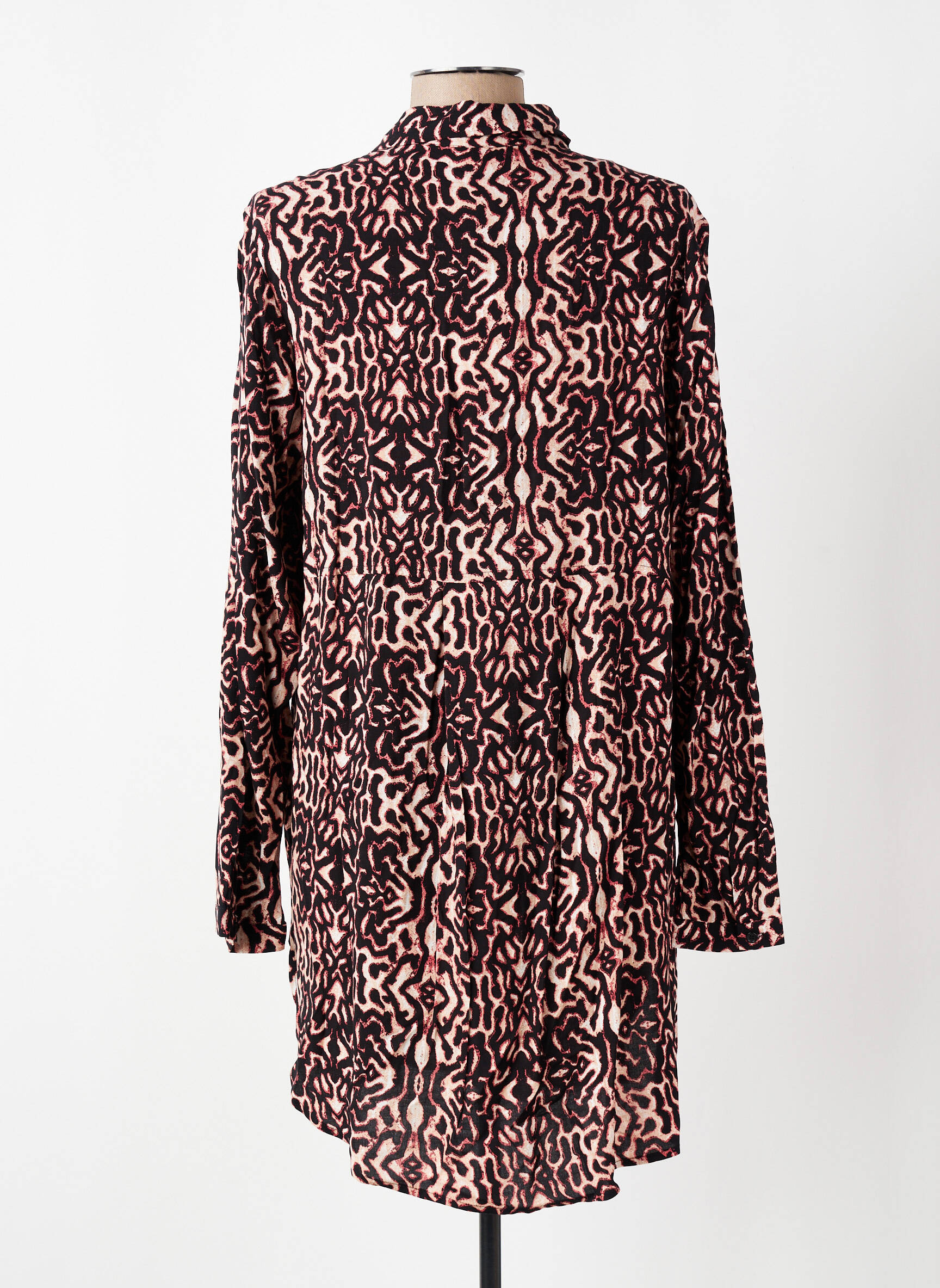 Robe courte manches longues manches longues noir CISO femme