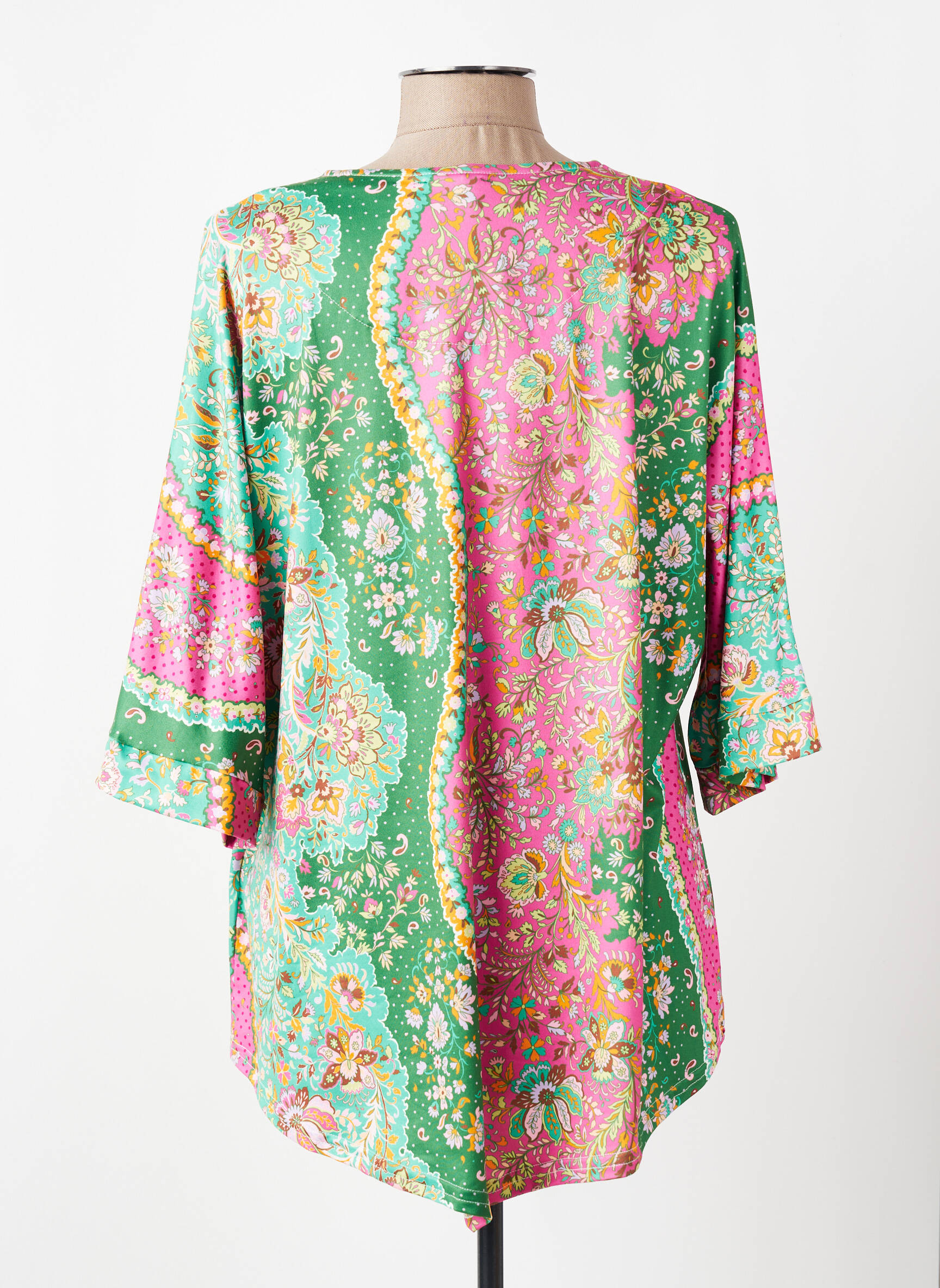 Tunique manches courtes tissage jersey rose KYZAA femme