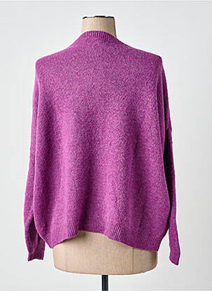 Pull col v manches longues violet EMME M femme