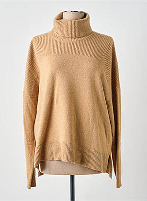 Pull col roulé coupe droite manches longues beige LIU JO femme