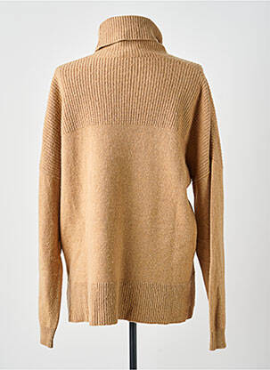 Pull col roulé coupe droite manches longues beige LIU JO femme