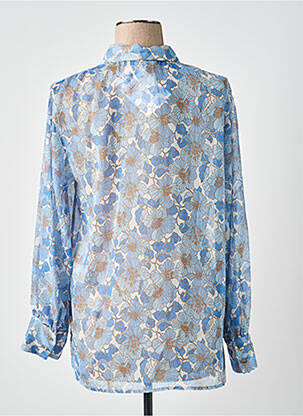 Chemisier imprimé fantaisie manches longues bleu I BLUES femme