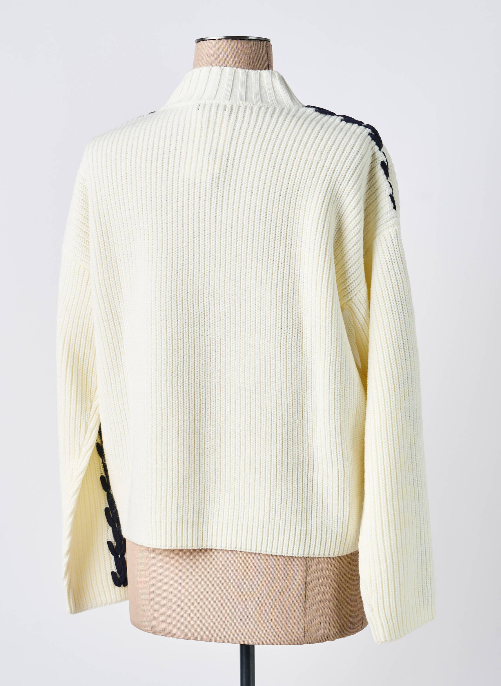 Pull coupe droite manches longues beige CAROLINE BISS femme