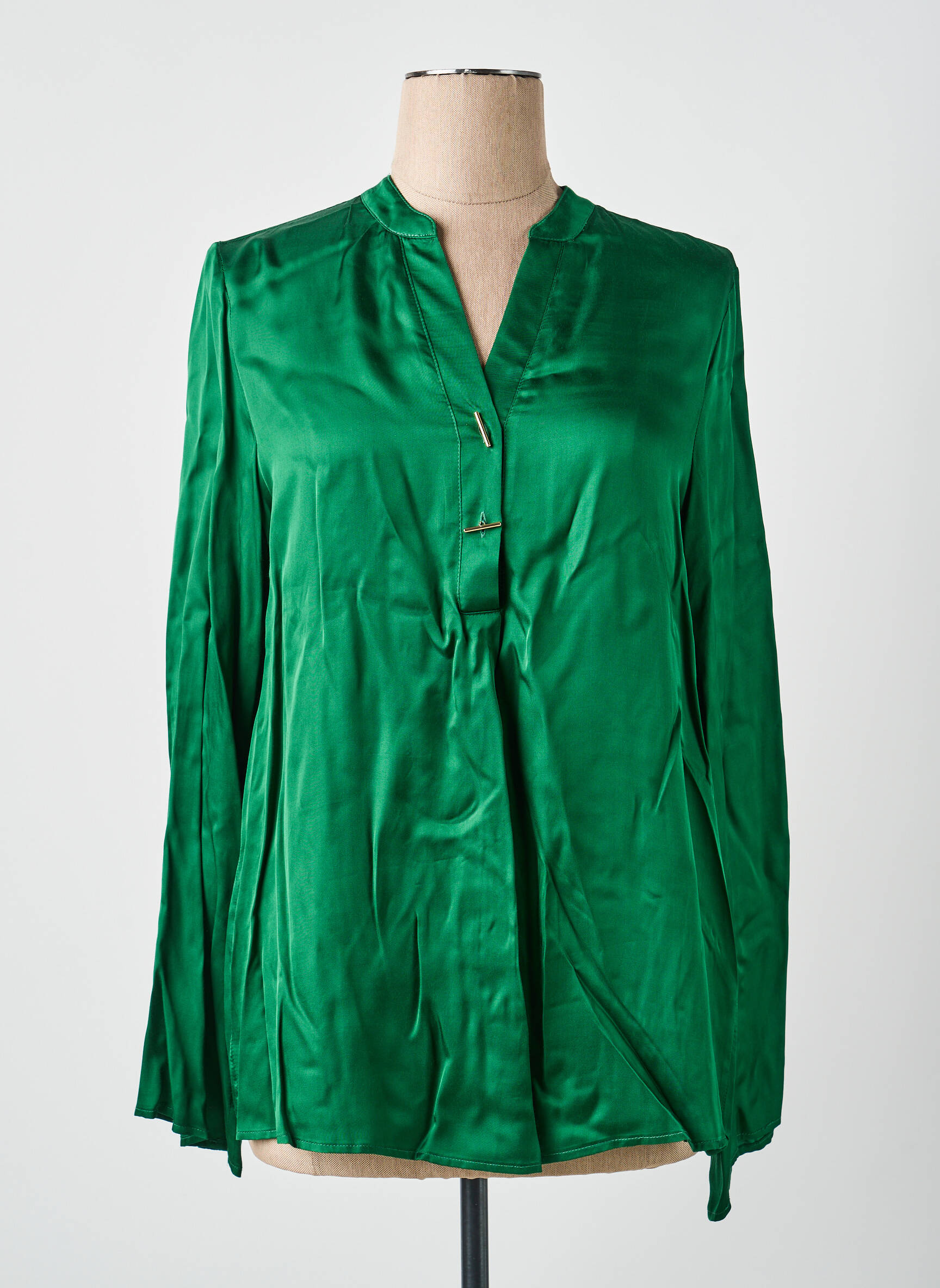 Blouse manches longues manches longues vert KOCCA femme