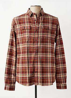 Chemise manches longues poches marron PETROL INDUSTRIES homme