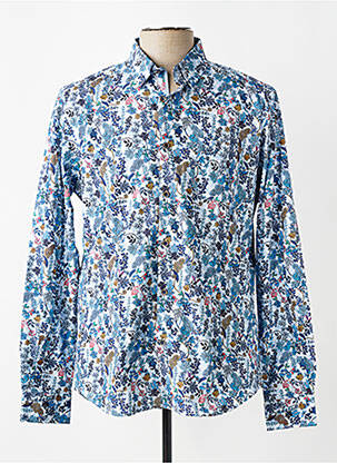 Chemise manches longues poches bleu BENSON & CHERRY homme