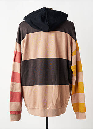 Sweat-shirt à capuche tissage jersey manches longues marron DESIGUAL homme