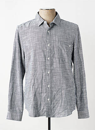 Chemise manches longues imprimé rayures bleu FREEMAN T.PORTER homme
