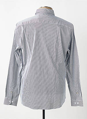 Chemise manches longues imprimé rayures bleu BENSON & CHERRY homme
