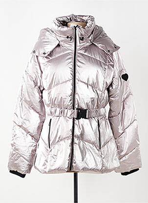 Doudoune manches longues a capuche rose DESIGUAL femme