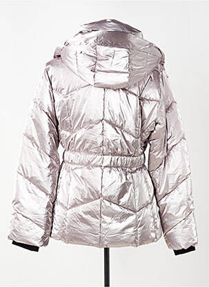 Doudoune manches longues a capuche rose DESIGUAL femme