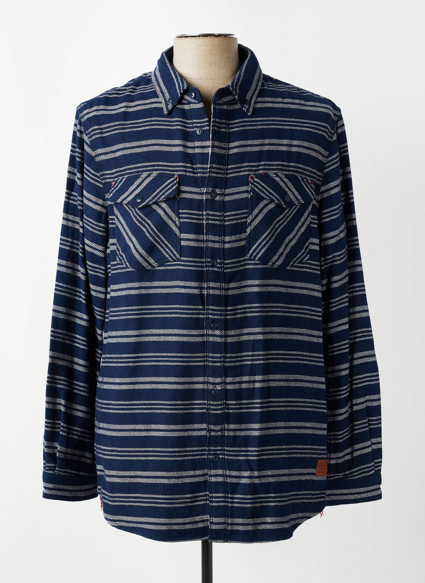 Chemise manches longues imprimé rayures bleu SCOTCH & SODA homme