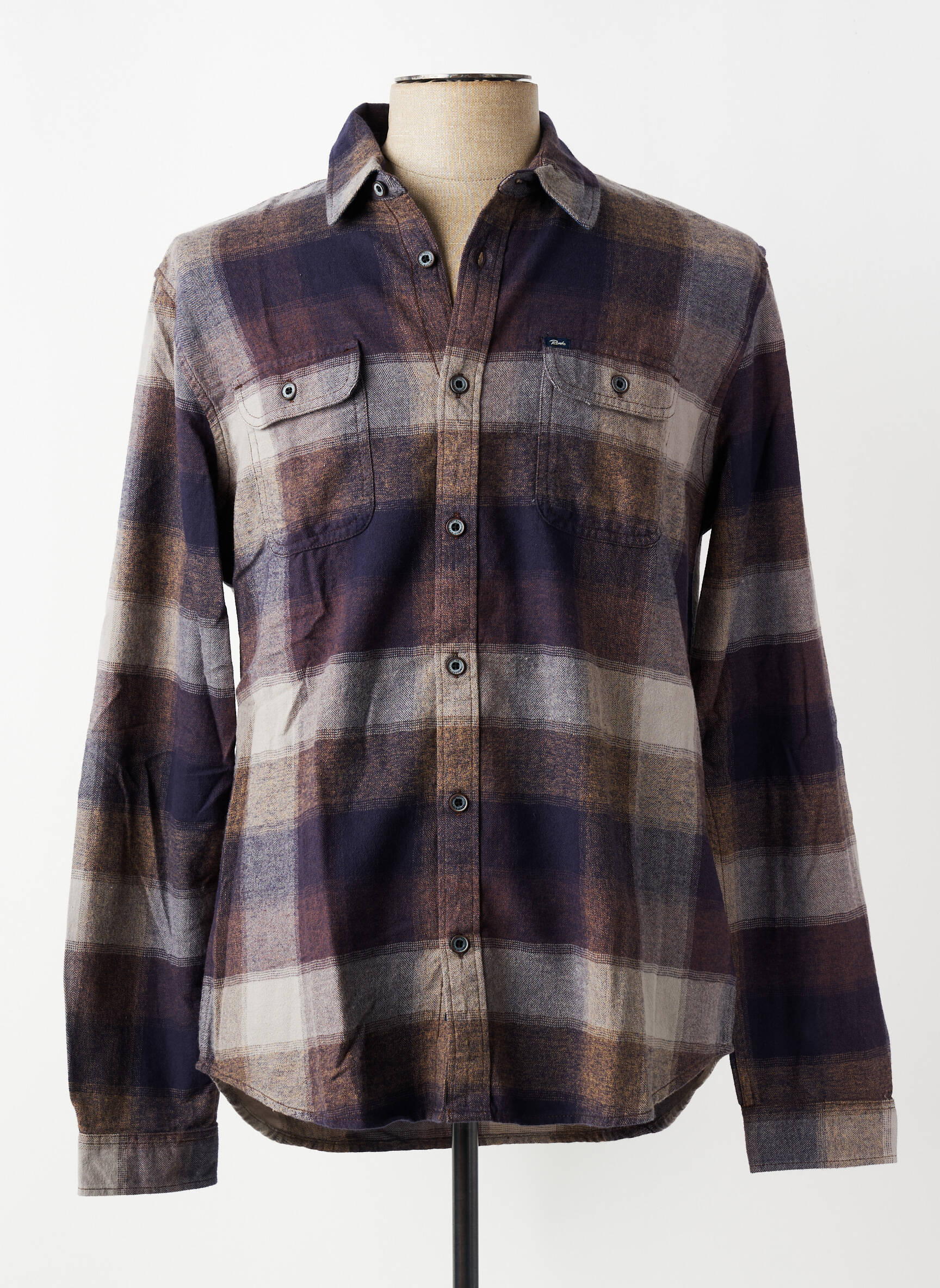 Chemise manches longues poches gris PETROL INDUSTRIES homme