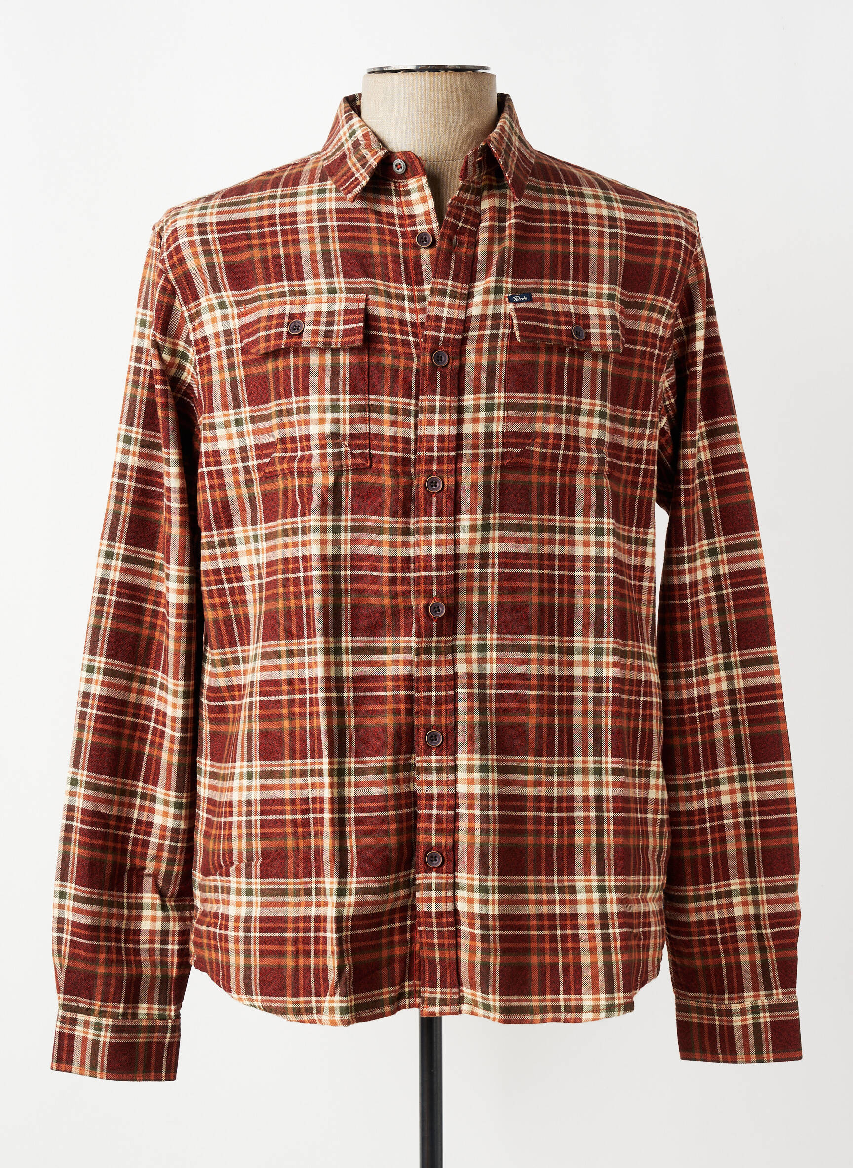 Chemise manches longues poches marron PETROL INDUSTRIES homme