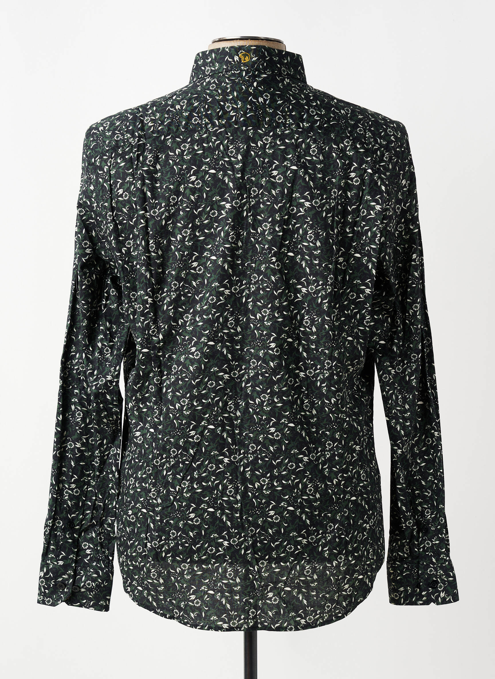 Chemise manches longues poches vert BENSON & CHERRY homme