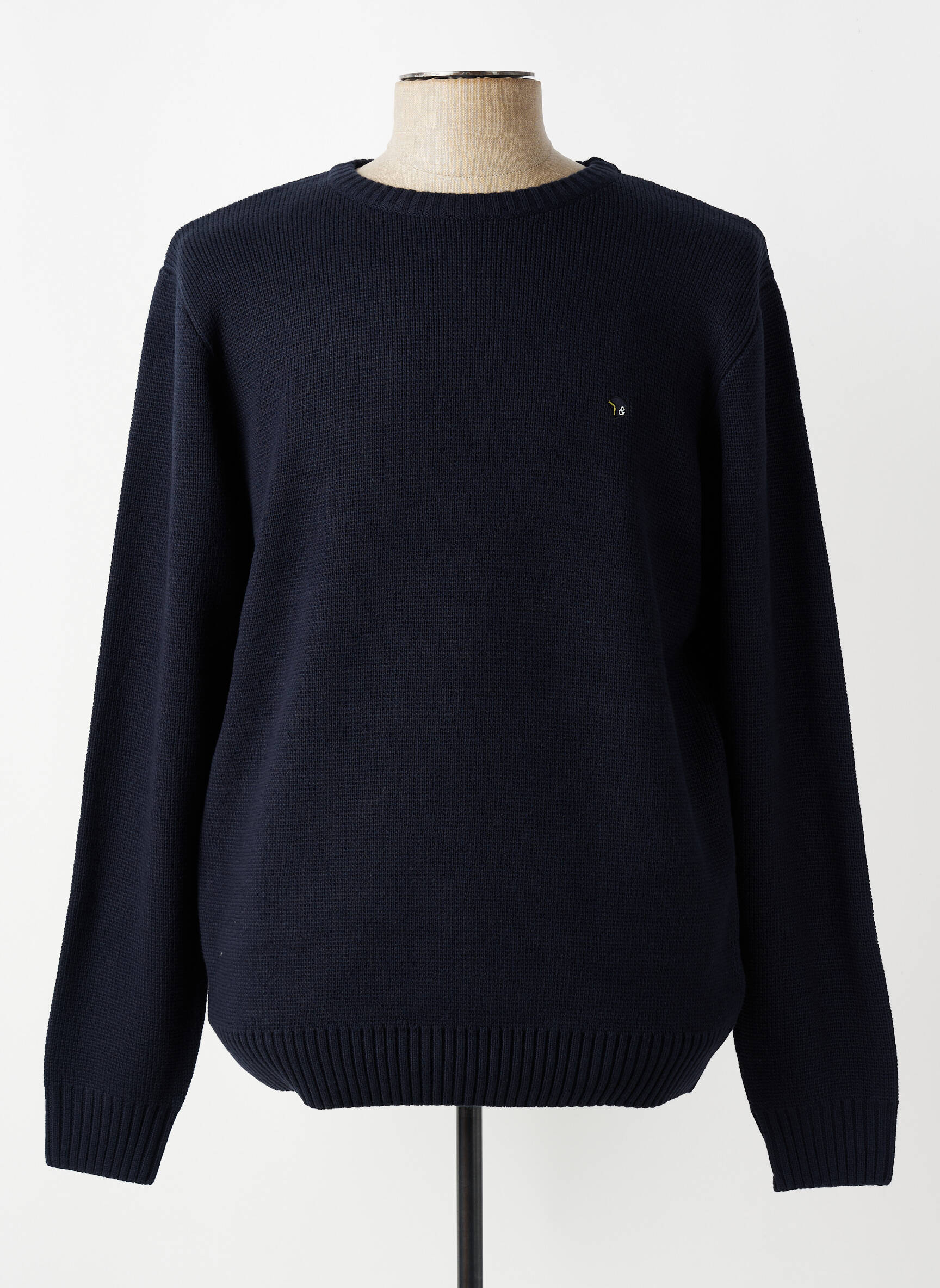 Pull col roulé stretch manches longues bleu BENSON & CHERRY homme