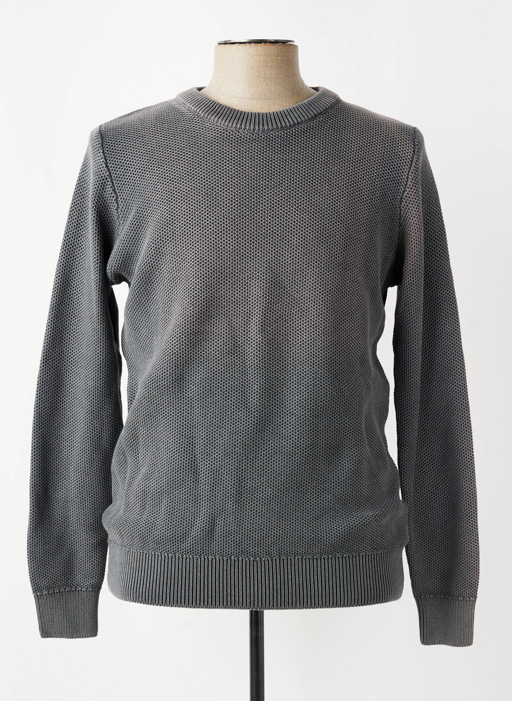 Pull col roulé stretch manches longues gris IMPERIAL homme
