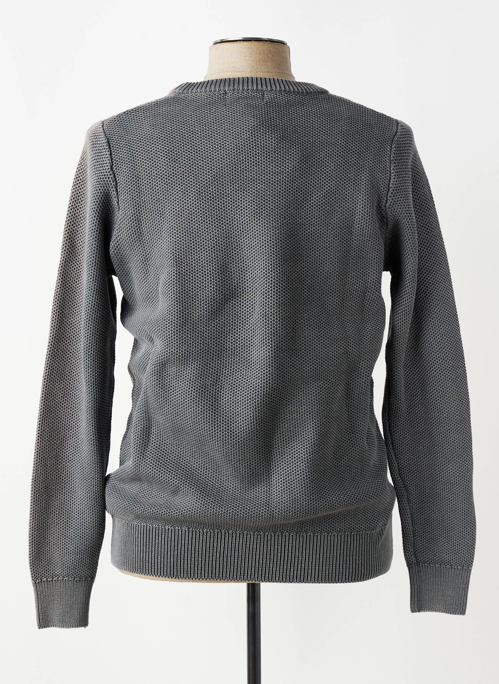 Pull col roulé stretch manches longues gris IMPERIAL homme