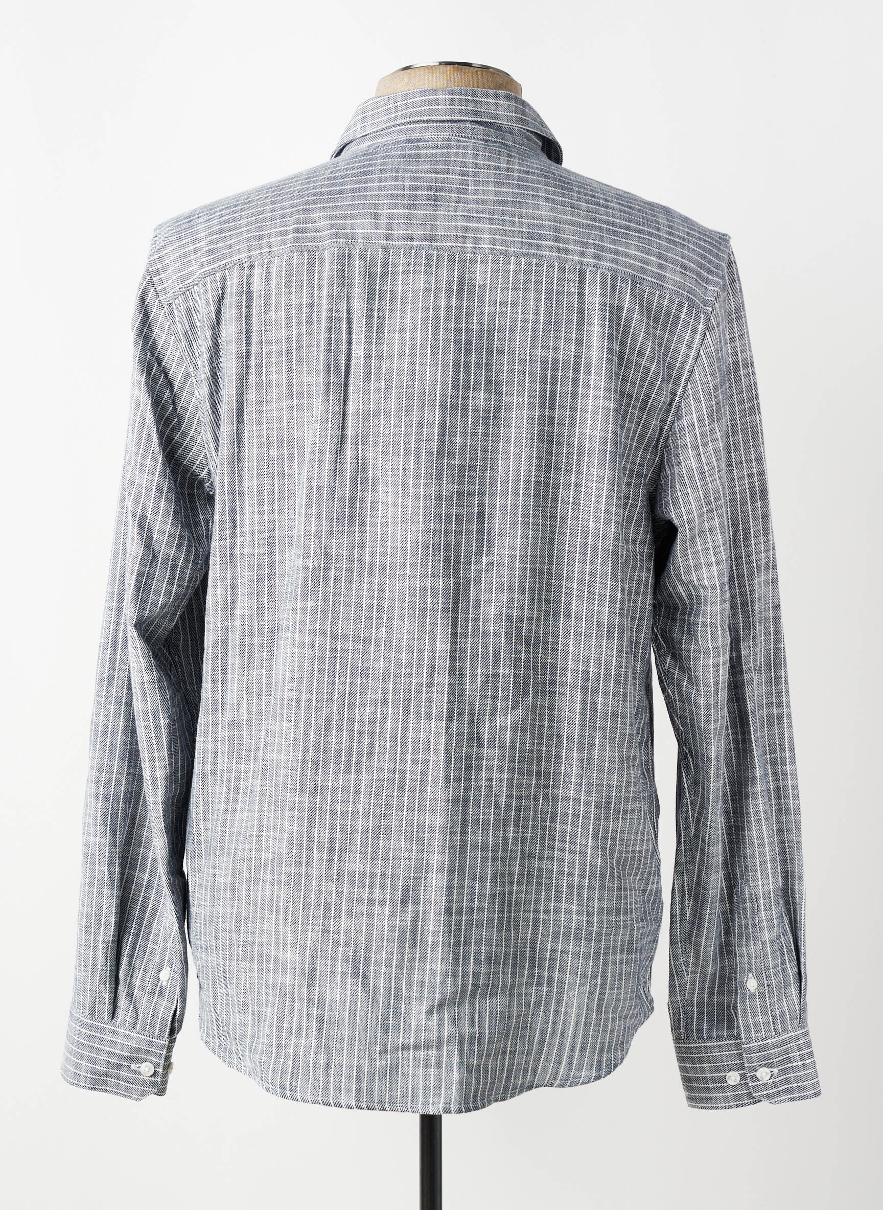 Chemise manches longues imprimé rayures bleu FREEMAN T.PORTER homme