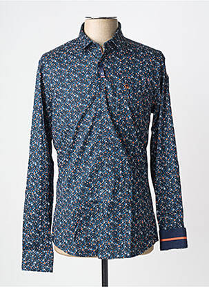 Chemise manches longues imprimé fantaisie bleu BENSON & CHERRY homme