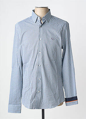 Chemise manches longues imprimé fantaisie bleu BENSON & CHERRY homme
