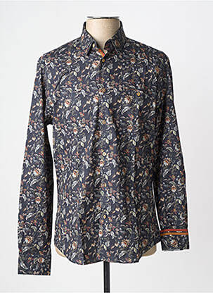 Chemise manches longues imprimé fantaisie gris BENSON & CHERRY homme