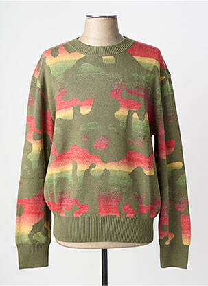 Pull stretch manches longues vert DESIGUAL homme
