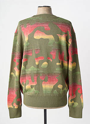 Pull stretch manches longues vert DESIGUAL homme